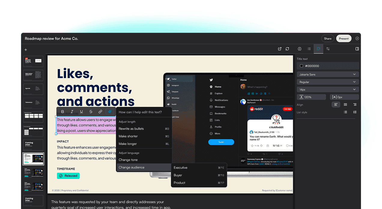 AI presentations for business