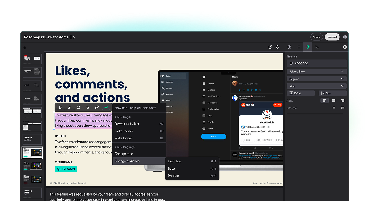AI presentations for business